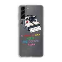 Smile: Samsung Galaxy S21 Plus Transparant Hoesje