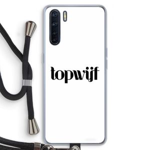 Topwijf Wit: Oppo A91 Transparant Hoesje met koord