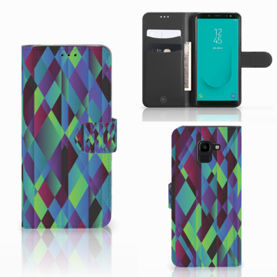 Samsung Galaxy J6 2018 | Book Case | Abstract Green Blue