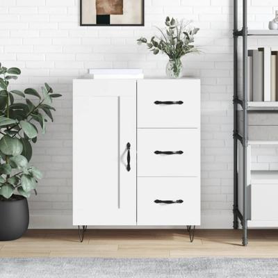 Dressoir 69,5x34x90 cm bewerkt hout wit