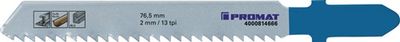 Promat Decoupeerzaagblad | totale lengte 76,5 mm | tandverdeling 2 mm | HSS | 5 stuks / kaart - 4000814666 4000814666