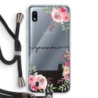 Rozen: Samsung Galaxy A10 Transparant Hoesje met koord