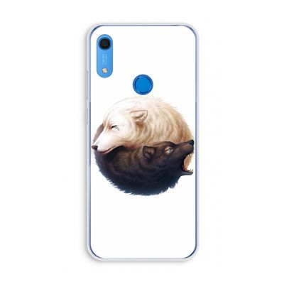 Yin Yang Wolves: Huawei Y6s Transparant Hoesje