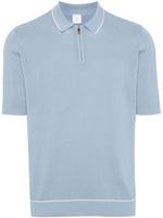 Eleventy Gebreid poloshirt - Blauw - thumbnail