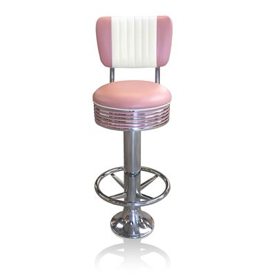 Bar stool BS-27 CB Dusty Rose with footring-Beton