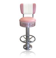 Bar stool BS-27 CB Dusty Rose with footring-Beton