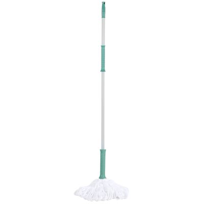 Schoonmaak/dweilen vloermop met telescoopsteel - uitschuifbaar 85 tot 125 cm