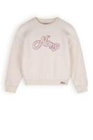 NoNo Meisjes zachte furry sweater - Konono - Pearled ivoor