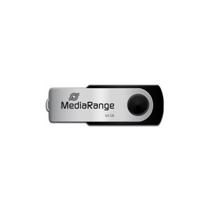 MediaRange 64GB USB 2.0 USB flash drive USB Type-A / Micro-USB Zwart, Zilver