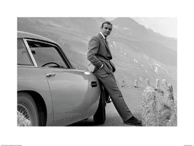 Kunstdruk James Bond Aston Martin 80x60m