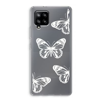 White butterfly: Samsung Galaxy A42 5G Transparant Hoesje