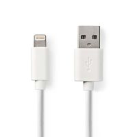 Nedis Lightning Kabel | Apple Lightning 8-pins naar USB-A Male | 1 m | Wit | 60 stuks - CCGT39300WT10 CCGT39300WT10