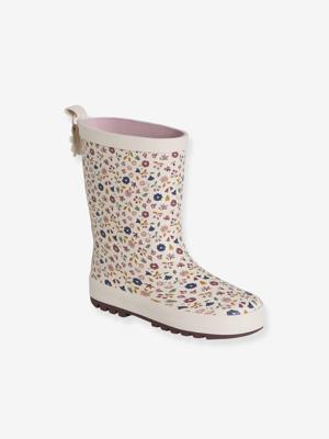 Rubberen regenlaarzen met print voor kinderen, kleutercollectie roze, bedrukt