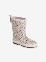 Rubberen regenlaarzen met print voor kinderen, kleutercollectie roze, bedrukt