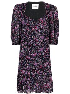 MARANT ÉTOILE robe Lunesa à fleurs - Noir