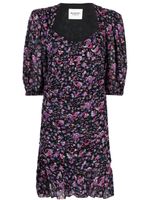 MARANT ÉTOILE robe Lunesa à fleurs - Noir