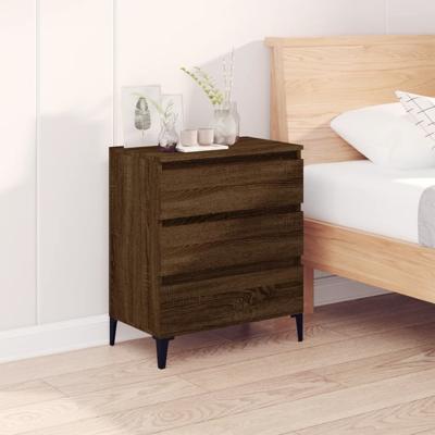 Dressoir 60x35x70 cm bewerkt hout bruin eikenkleur