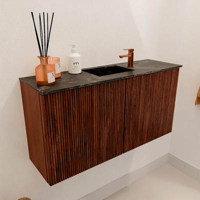 Toiletmeubel Mondiaz Joya Dlux | 80 cm | Meubelkleur Ruby | Faye wastafel Lava Wasbak Midden | 1 kraangat