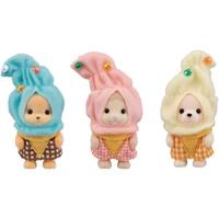 Het trio van baby's in geglazuurde creme -kostuums - Sylvaniaanse families - 5593 - van 3 jaar oud