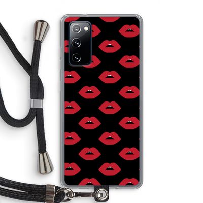 Lips: Samsung Galaxy S20 FE / S20 FE 5G Transparant Hoesje met koord