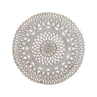 Farris Cream ronde MDF wandpaneel gesneden S