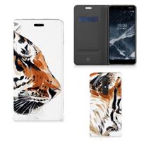Bookcase Nokia 5.1 (2018) Watercolor Tiger