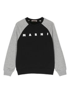 Marni Kids sweat en coton à design colour block - Noir