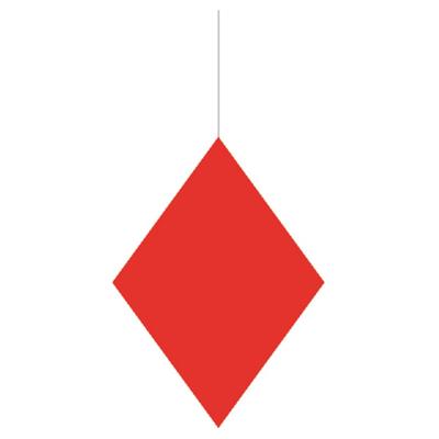 Casino/kaartspellen feest thema hangversiering - Ruiten - 17 cm - karton - decoraties