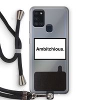 Ambitchious: Samsung Galaxy A21s Transparant Hoesje met koord