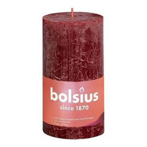 Bolsius Stompkaars Velvet Red Ø68 mm - Hoogte 13 cm - Donkerrood - 60 branduren