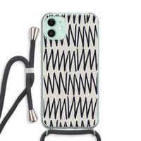 Marrakech Zigzag: iPhone 11 Transparant Hoesje met koord