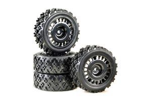 Absima 1/10 Wheel Set "Rally Block Design" black (4)