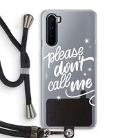 Don't call: OnePlus Nord Transparant Hoesje met koord