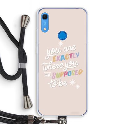 Right Place: Huawei Y6s Transparant Hoesje met koord