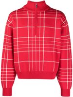 Jacquemus La Maille Carro checked sweatshirt - Rouge