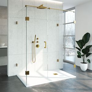 Douchecabine Compleet Just Creating Profielloos XL 100x160 cm Goud Sanitop