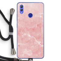 Roze marmer: Honor Note 10 Transparant Hoesje met koord