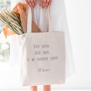 Canvas Tas • Blote voeten. Wilde haren.