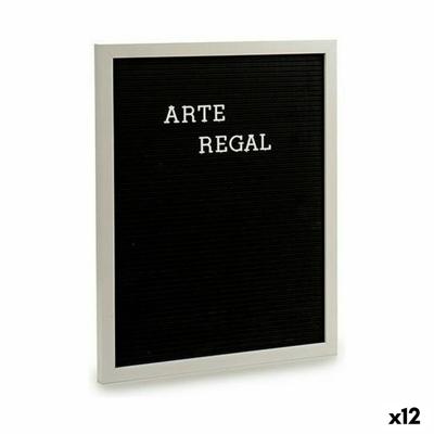 Schilderij Zwart Wit Paneel 144 Letters (2,5 x 50,5 x 40,5 cm) (12 Stuks)