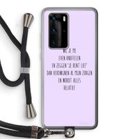 Relatief: Huawei P40 Pro Transparant Hoesje met koord