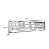 Xtrobb Kentekenplaathouder - 2x stuks - zilver - chroom - 53x13,5x1 cm - universeel