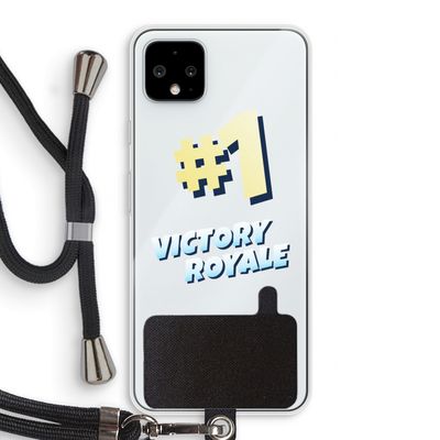 Victory Royale: Pixel 4 XL Transparant Hoesje met koord