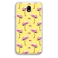 Flamingo's geel: Samsung Galaxy J7 (2017) Transparant Hoesje