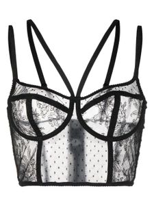 Dolce & Gabbana semi-sheered balconette bra - Noir