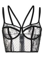 Dolce & Gabbana semi-sheered balconette bra - Noir - thumbnail