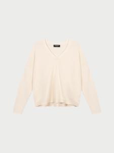 Losvallende cashmere V-hals trui