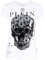 Philipp Plein t-shirt à imprimé tête de mort - Blanc