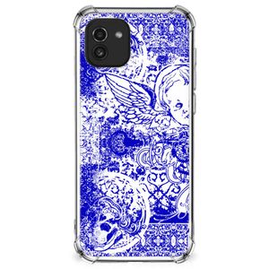 Extreme Case Samsung Galaxy A03 Angel Skull Blauw