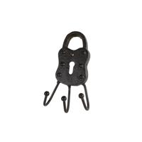 CosyDecor Sleutelhaakje "key lock" metaal 3 haken