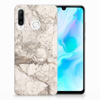 Huawei P30 Lite | TPU | Siliconen hoesje | Marmer Beige
